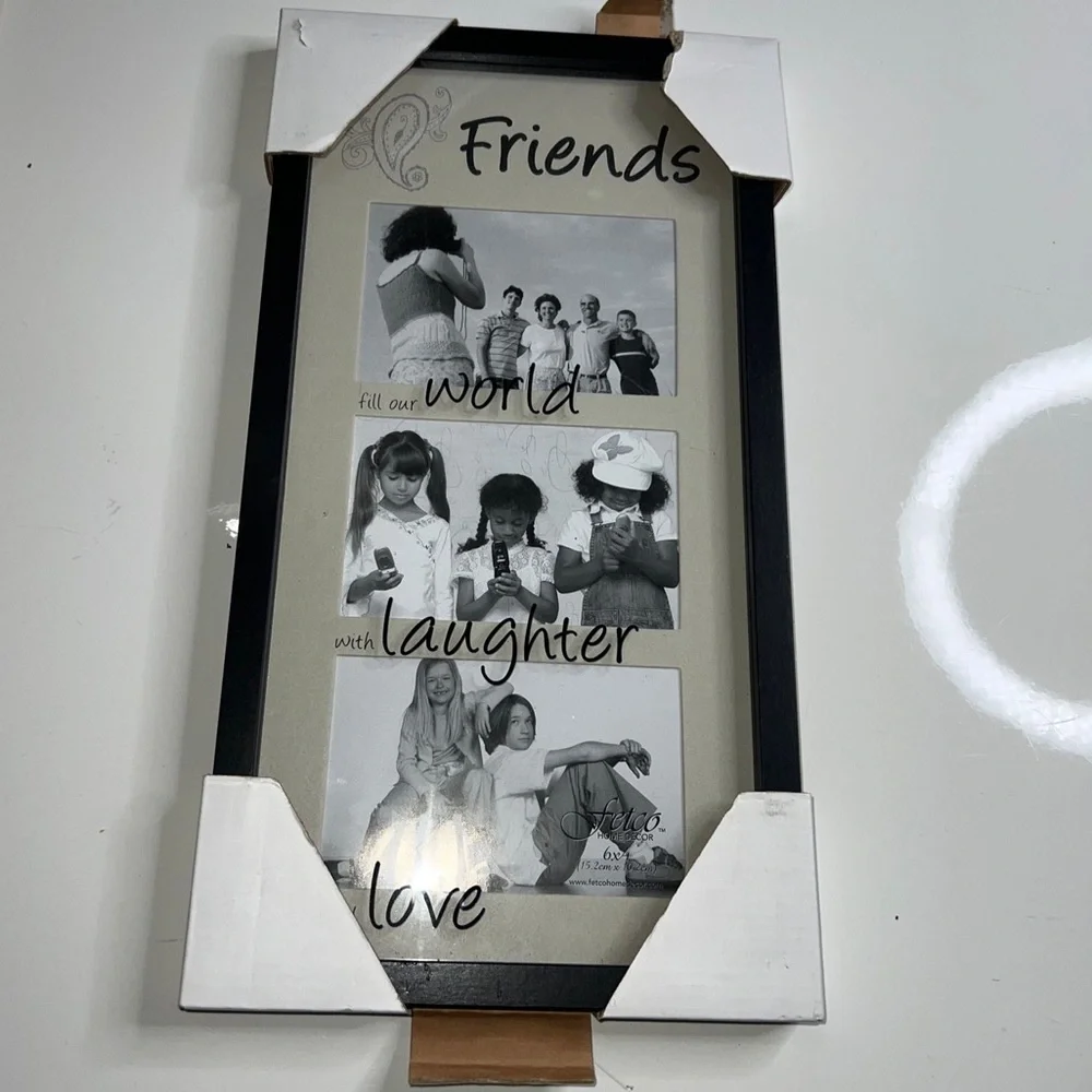 Fetco Brown 6 X 4 Friends 3 Photo Accent Collage Frame